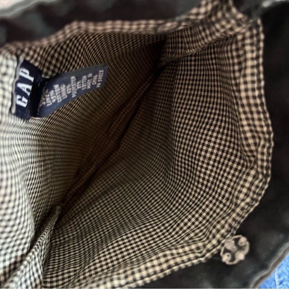 Vintage Gap Snap Closure Women’s Tote Bag with Gingham Lining - Picture 9 of 11